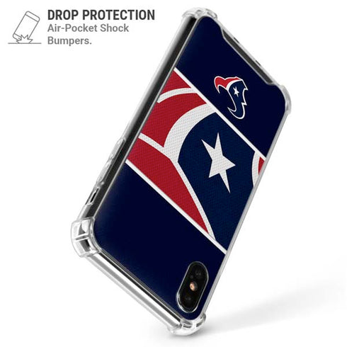 NFL Houston Texans Zone Block iPhone XS Max Clear Case